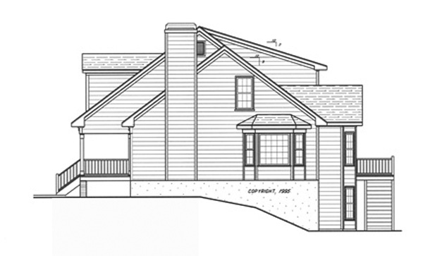 Right Elevation image of WOODROW House Plan